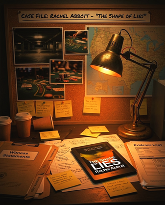 The detectives desk in The Shape of Lies