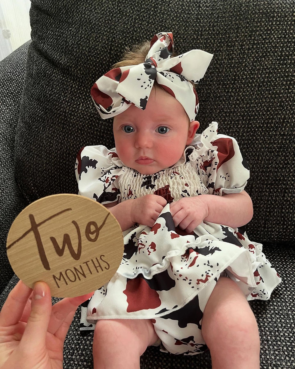 Vonetta Lynn DeStefano on her 2 month birthday
