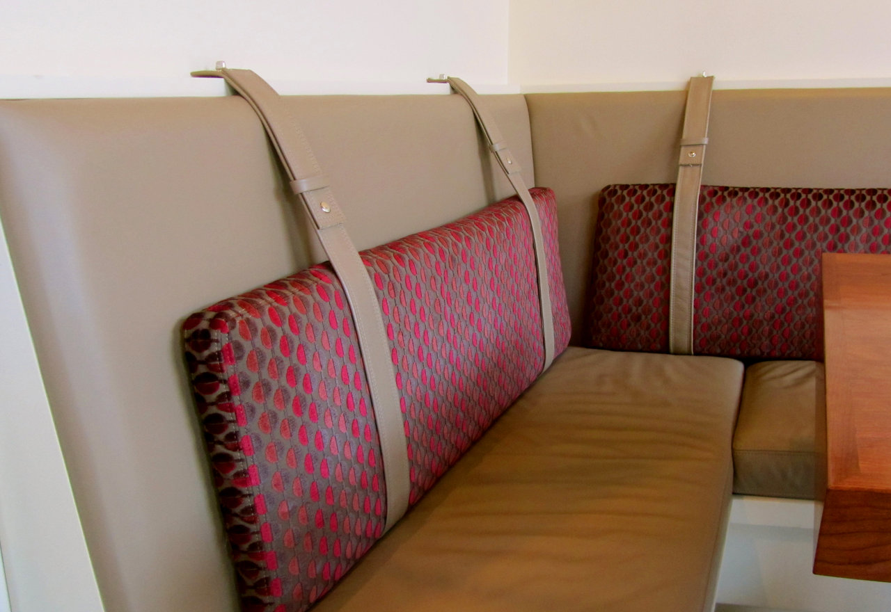 Leather Bench Seating Detail