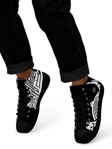 urban bear culture high top shoes with viking helmet print