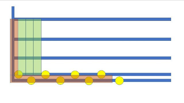 A design layout for a deck