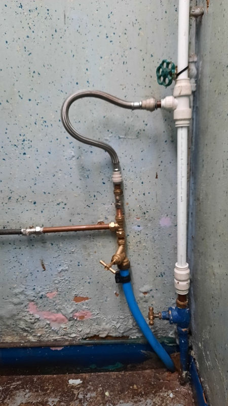 An incoming water main arrangement