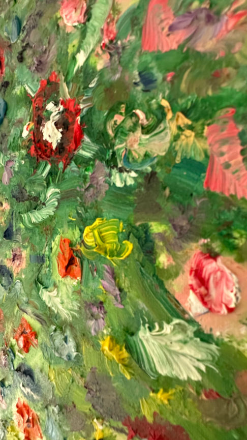 texture oil painting flowers