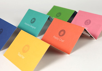 Tarjetas de visita coloridas