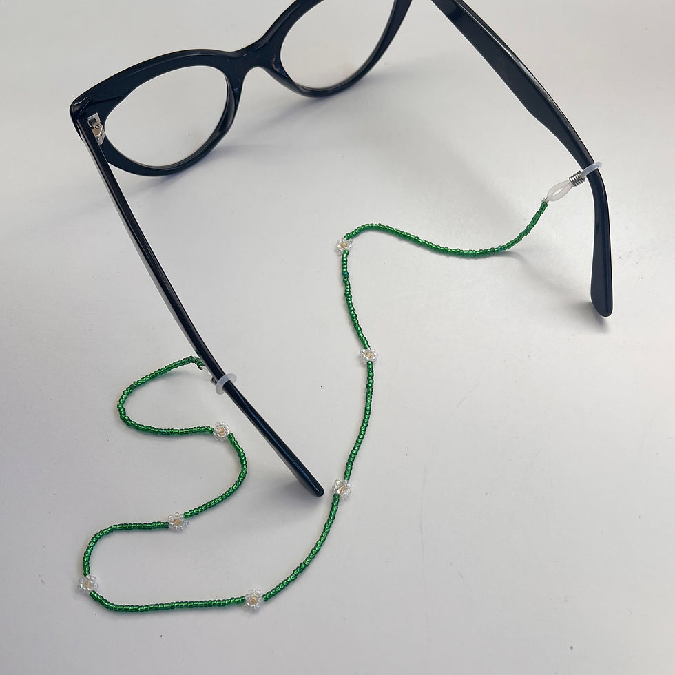Thumbnail: Hand Beaded Glasses Chain - Boho Accessory