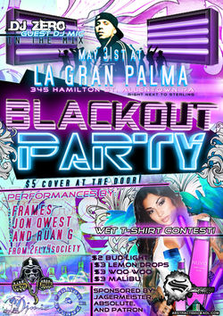 Blackout party club flyer
