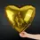 Miniaturbild: Metallisches Goldherz mit Helium