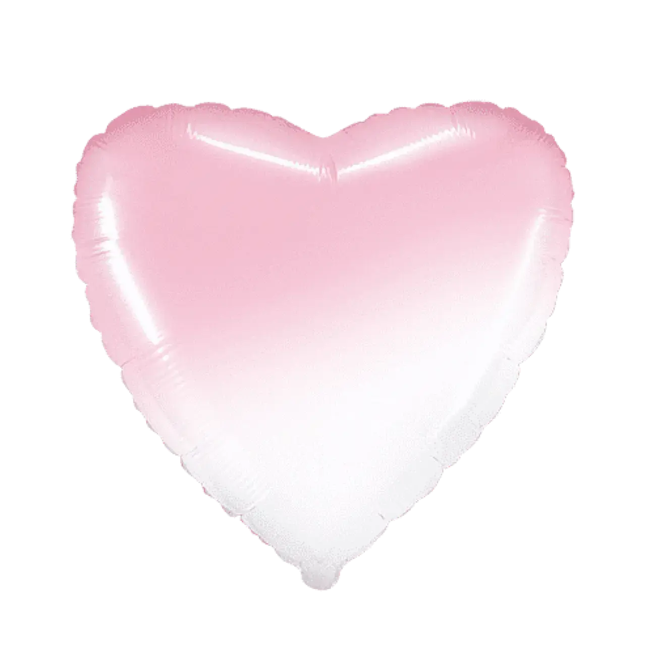 Weiß-rosa Herz mit Helium