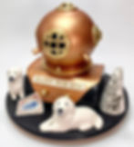 Antique Diver Helmet Cake