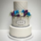 Purpble and Blue Sugar Rose Cake