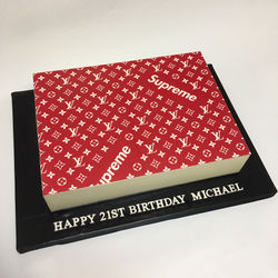 LV Supreme Edible Print Cake