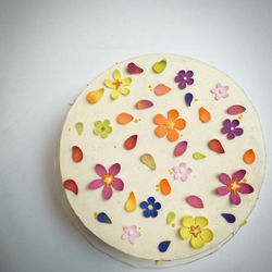Tiny Colorful Sugar Flowers Cake