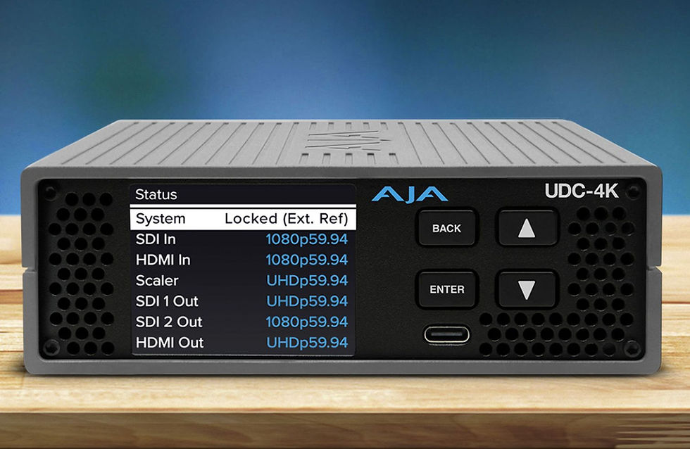【AJA UDC-4K】具備影格同步功能的 12G-SDI 和 HDMI 升、降、交叉轉換器