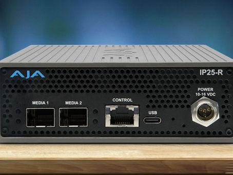 AJA IP25-R - 高效率 4K SMPTE ST 2110 轉 12G-SDI/HDMI 轉換盒