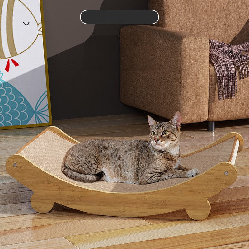 Miniatura: Wooden Cat Scratching Pads Multifuction Cats Sleeping Bed Detachable Wear-resist