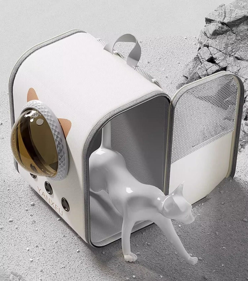 Miniatura: Portable Cat Carrier Bag Breathable Cat Kitten Bagpack Large Capacity Pet Cats T