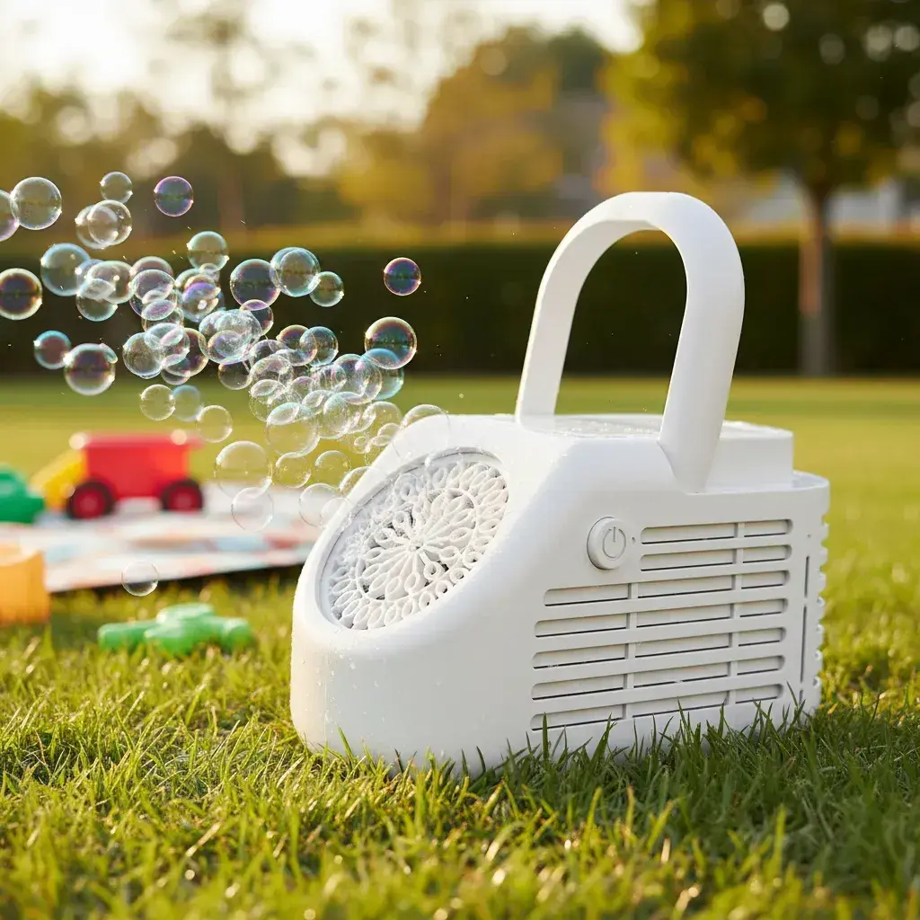 Burbujero Recargable Con Luz Fiestas Blanco