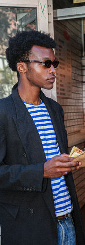 person wearing O and X new york sunglasses