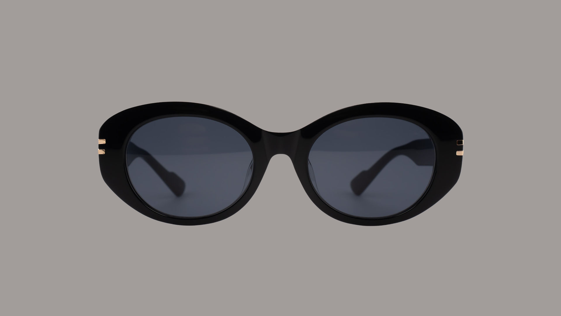 OS-302 black Over sized oval sunglasses