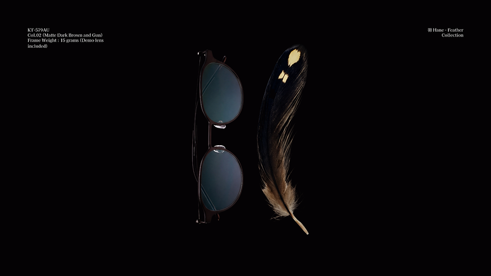 KIO YAMATO Hane Collection, Japanese titanium eyewear, lightweight Japanese eyewear, ultralight titanium glasses