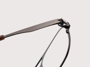 KT-563U Full Titanium aviator in a two tone graphite brushed titanium