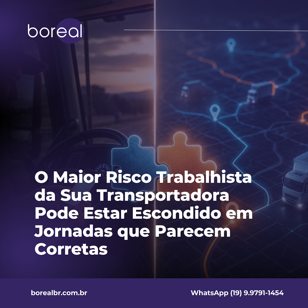 O Maior Risco Trabalhista da Sua Transportadora Pode Estar Escondido em Jornadas que Parecem Corretas