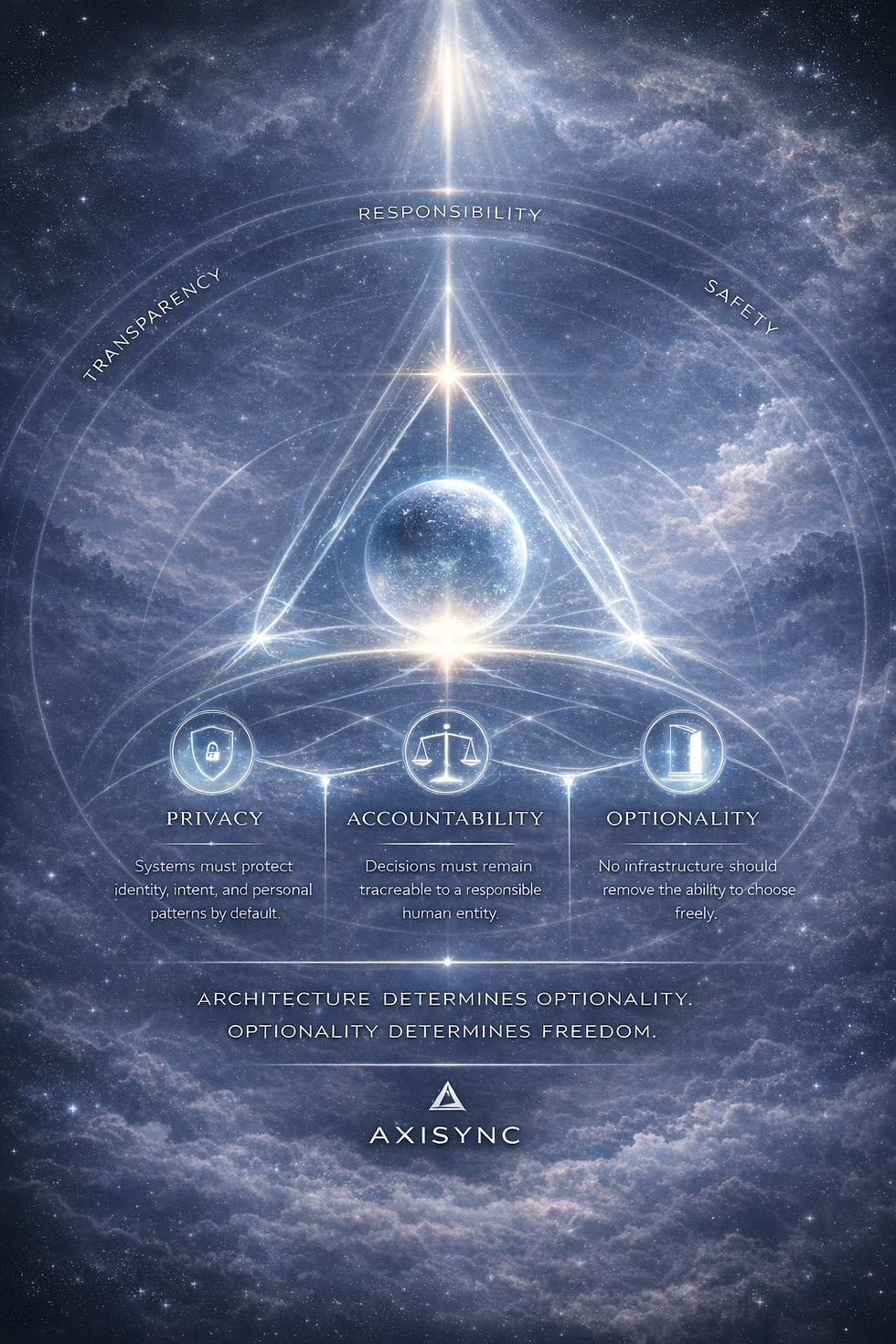 Architecture determines optionality. Optionality determines freedom. This is how power is aligned with humanity.
