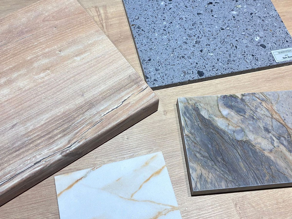 Plans de travail en stratifié, quartz, granit et céramique