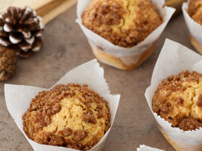 Muffins de Cenoura com Streusel de Canela