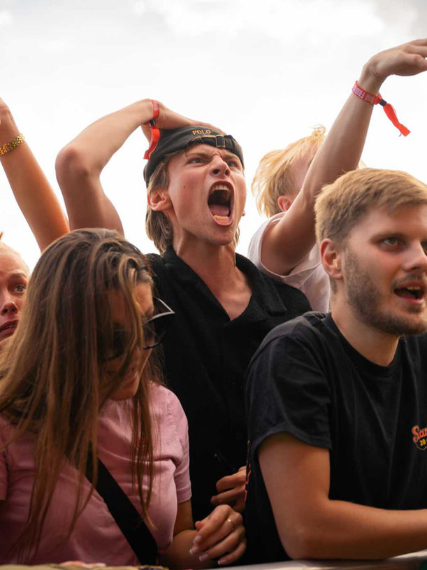 ecstatic crowd at south ocean festival