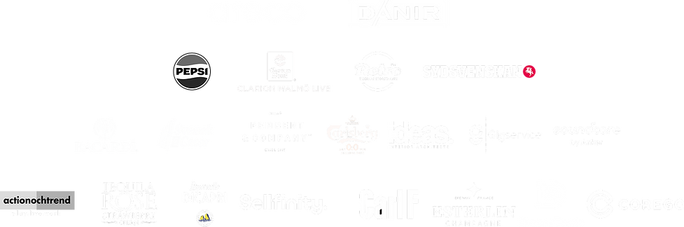 partners south ocean 2025 areco danir pepsi clarion malmö live retro fm sydsvenskan bacardi svensk cater daniel pambert carlsberg ideas gigservice soundcore action och trend tequila rose limoncello sellfinity carl f esterlin detertech corego
