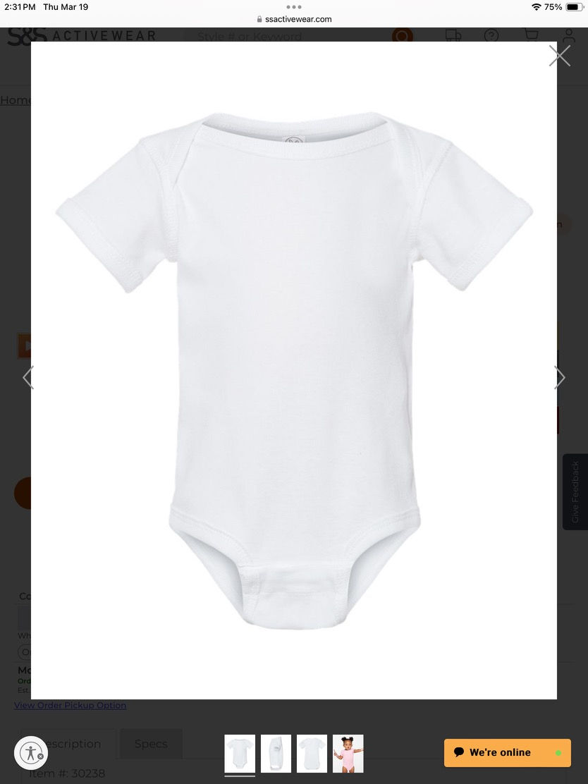 Thumbnail: CHILD (0-2yrs old) - Onesie or TShirt ONLY