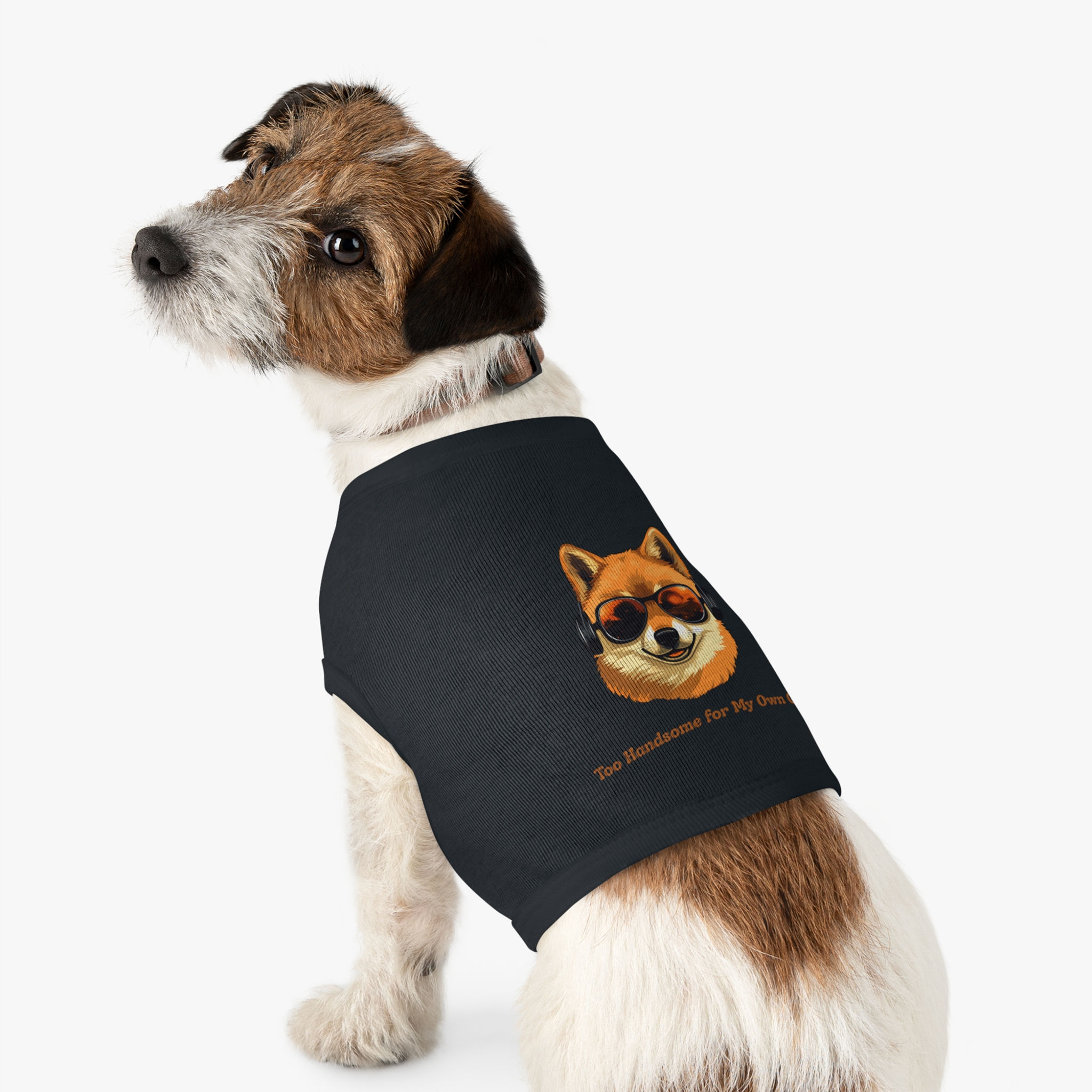 Cool Dog Pet Tank Top - 'Too Handsome For My Own Good'