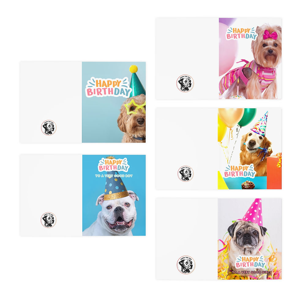 Thumbnail: Happy Birthday Pet Greeting Cards - 5-Pack for Dog Lovers