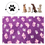 Thumbnail: Purple, Pink & White Duo Paw Print Vet Bedding - Non Slip