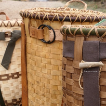 Panier de trappe (Sac à dos tressé en lattes)