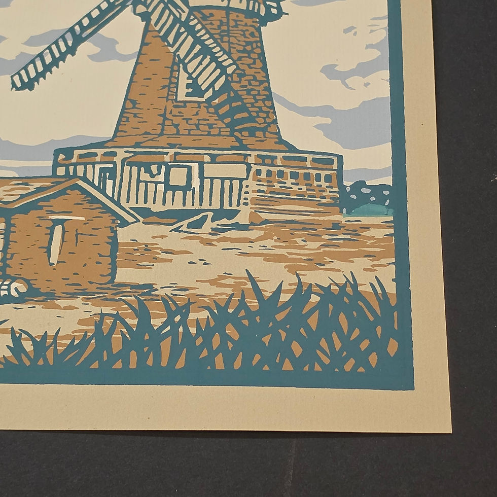 Thumbnail: Margaret Whittemore Reamsville Windmill Color Block Print