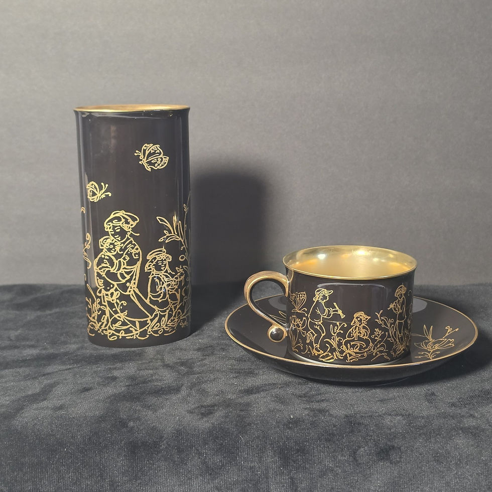 Rosenthal Edna Hibel Festival Annual Teacup Saucer Vase