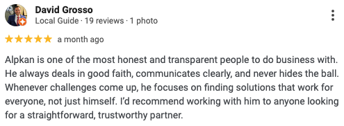 Testimonial from David