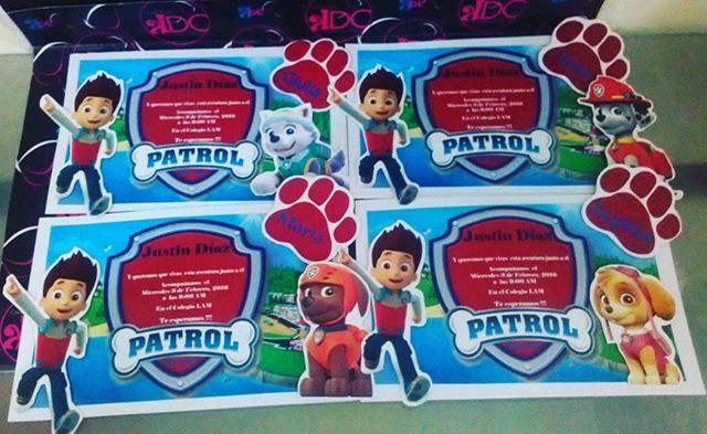 Miniatura: Invitacion Paw Patrol 3D