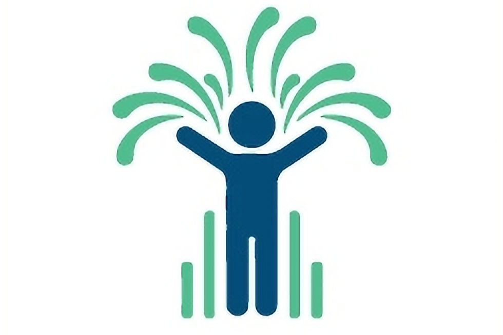 A stick figure with arms up