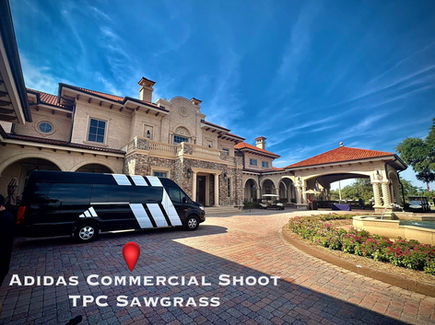 Luxury Mercedes-Benz Sprinter Van rental in Jacksonville for commercial photo and video shoot, film production transportation and advertising agencies