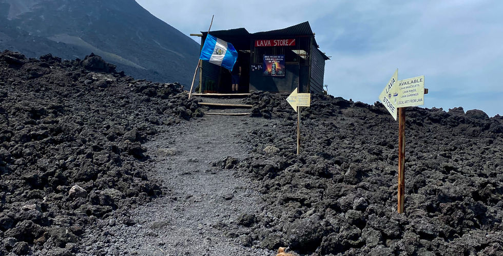 Lava winkel op de Pacaya vulkaan