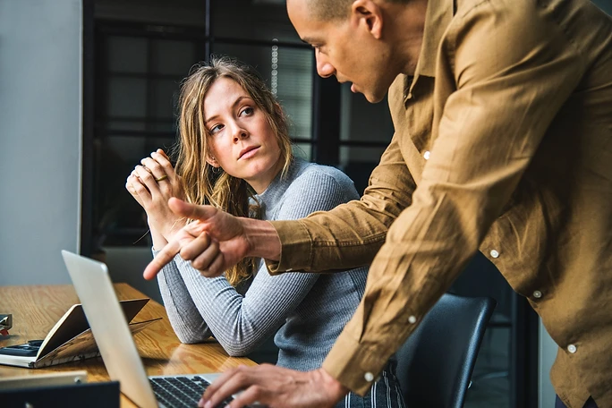 Man and Woman Working Together
