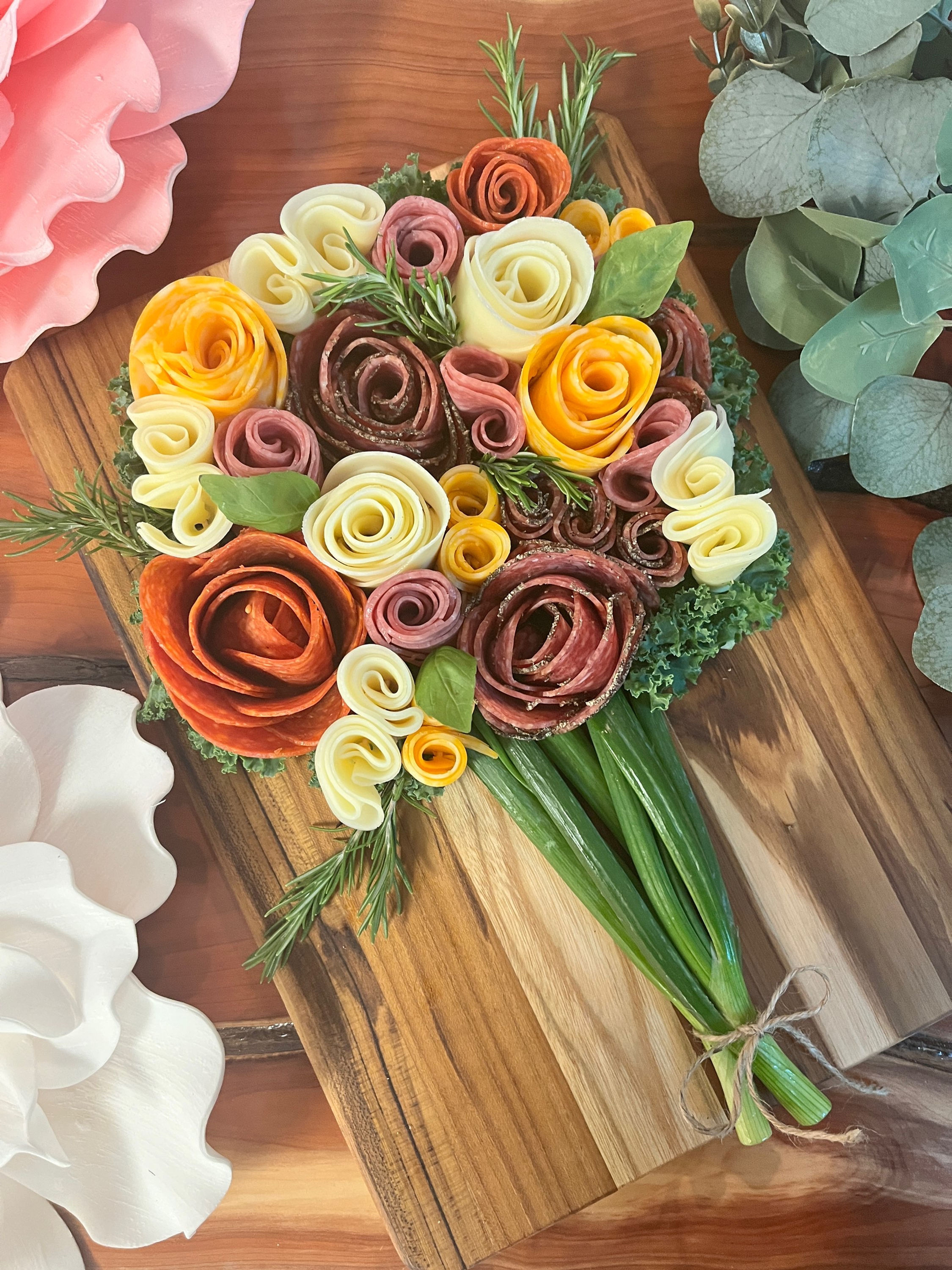 Charcuterie Flower Bouquet - Small Meat & Cheese