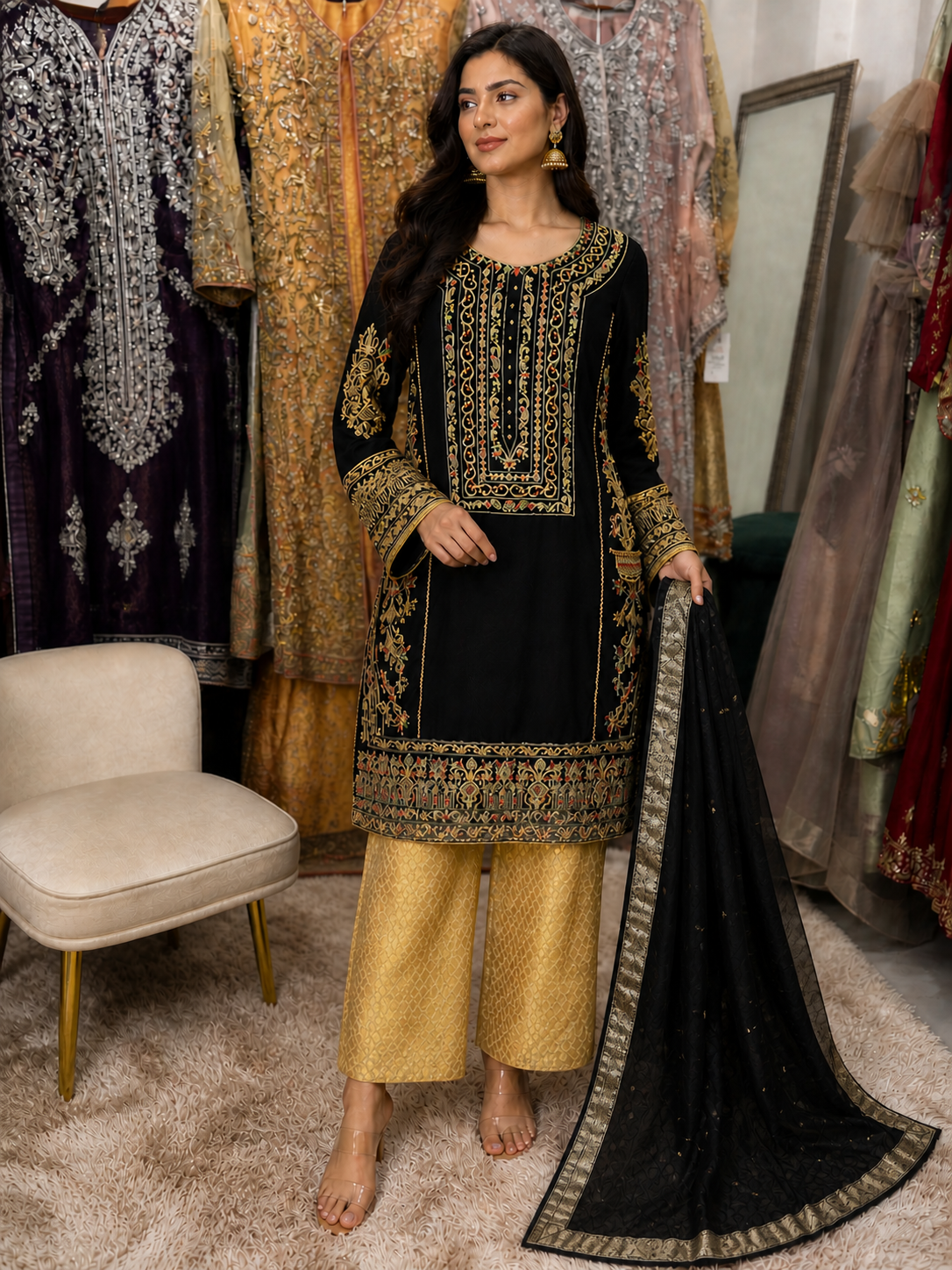Midnight Noir – Handcrafted 3 Piece Suit