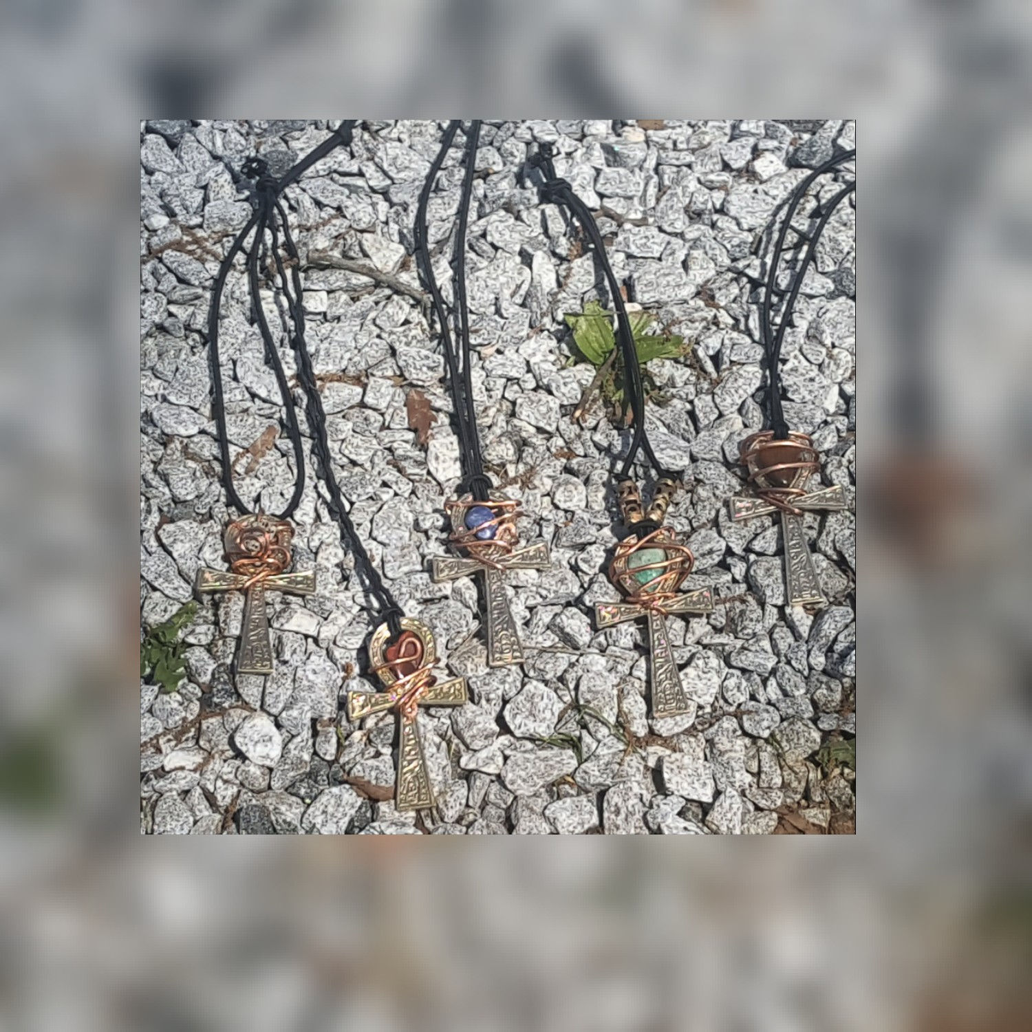 Healing Gem Stone Ankhs