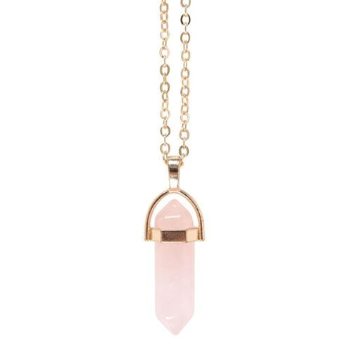 Thumbnail: Rose Quartz Crystal Necklace Card