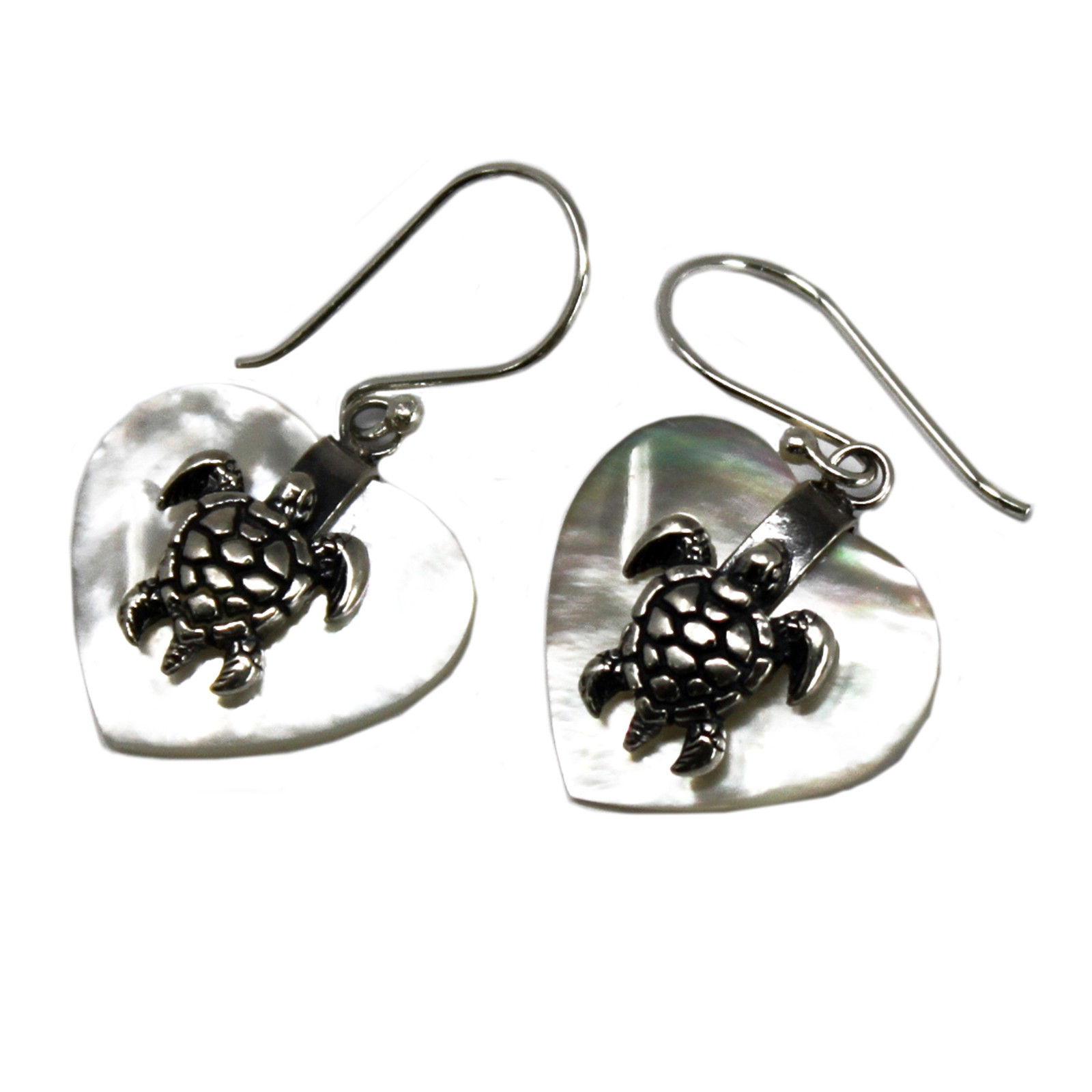 Shell & Silver Earrings - Sea Turtle Free P&;P