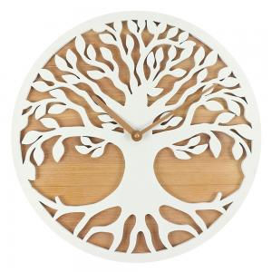 40cm White Tree of Life Cut Out Clock